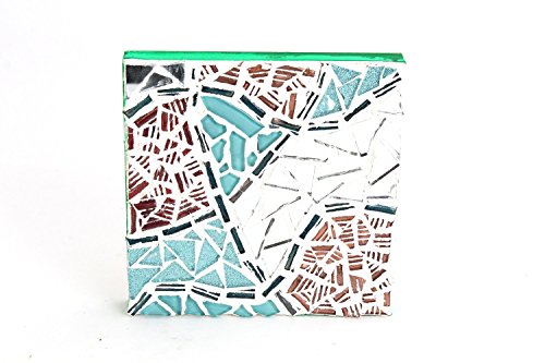 Ice Aqua Blue Glitter Tile 20 mm