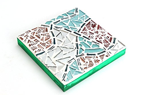Ice Aqua Blue Glitter Tile 20 mm