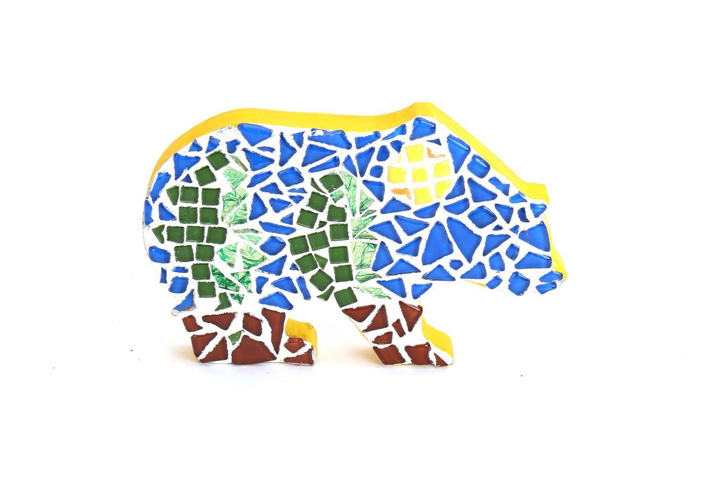 Medium Blue Smooth Mosaic Pieces