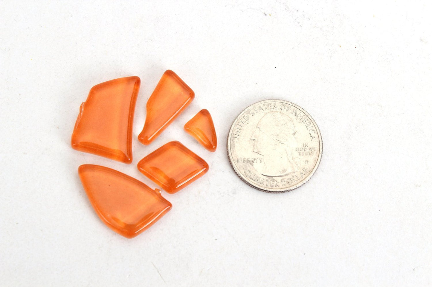 Orange Smooth Mosaic Pieces
