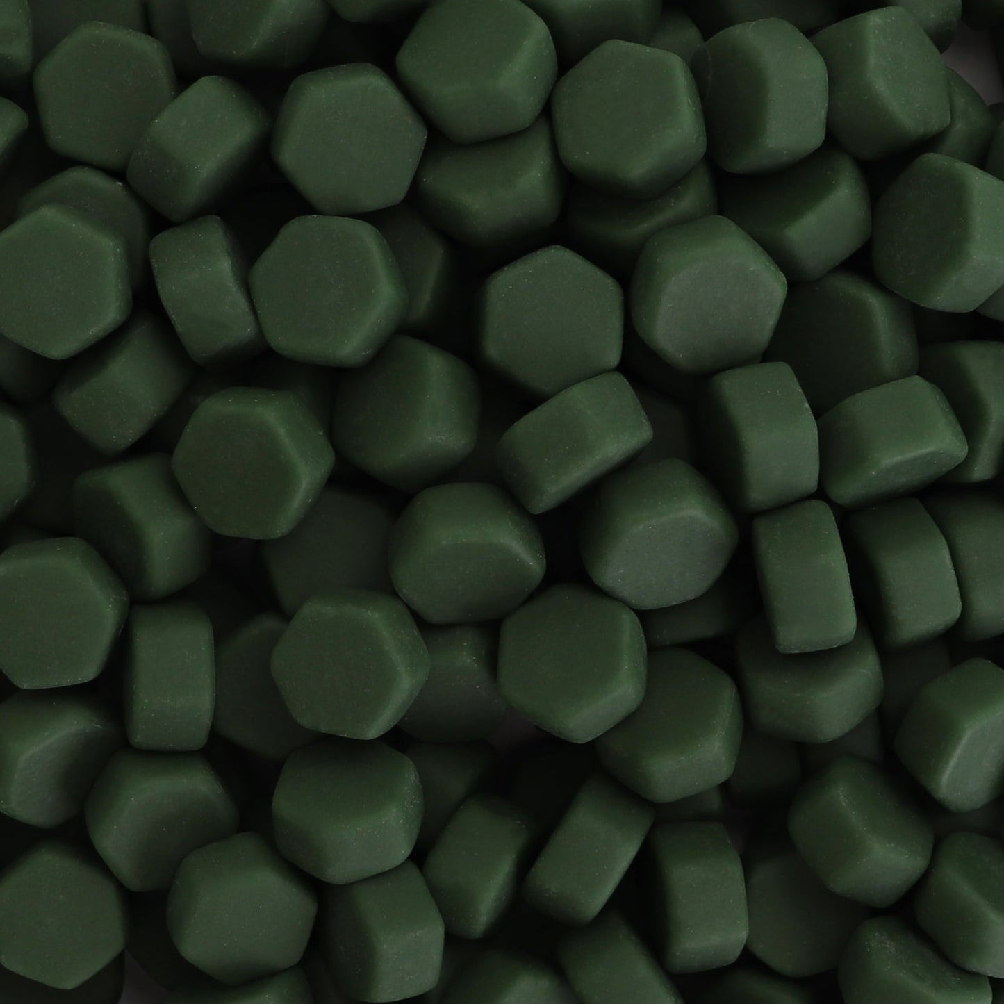 Hexagon Mosaic Tile Pieces 0.4" - Cedar Green - Matte