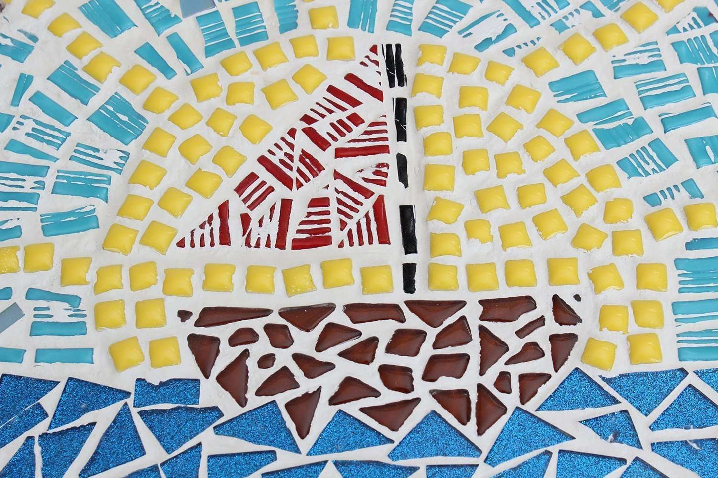 Blue Glitter Mosaic Tile - 3/4 Inch