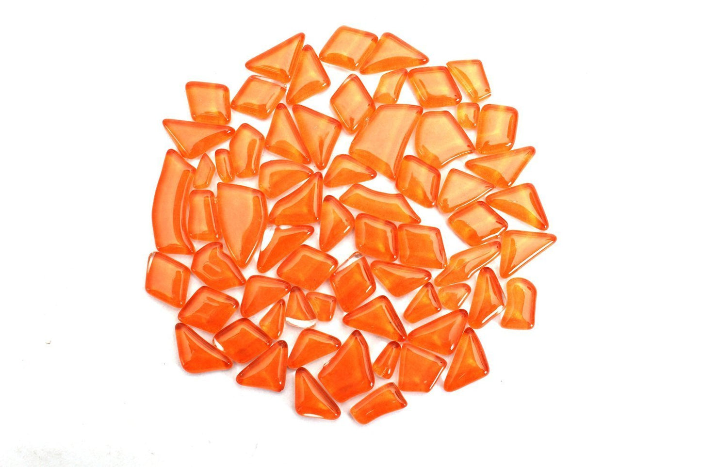 Orange Smooth Mosaic Pieces