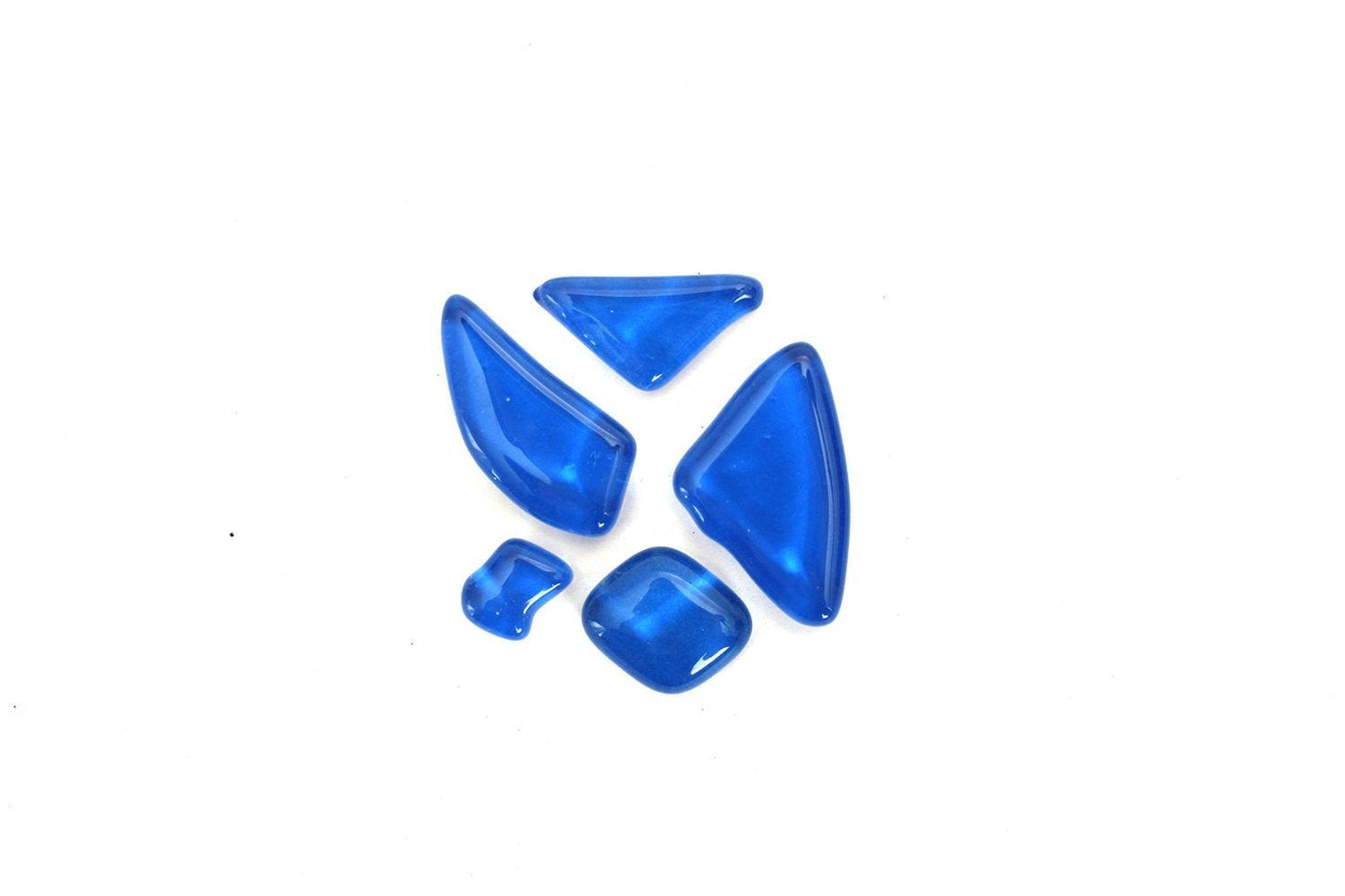Medium Blue Smooth Mosaic Pieces