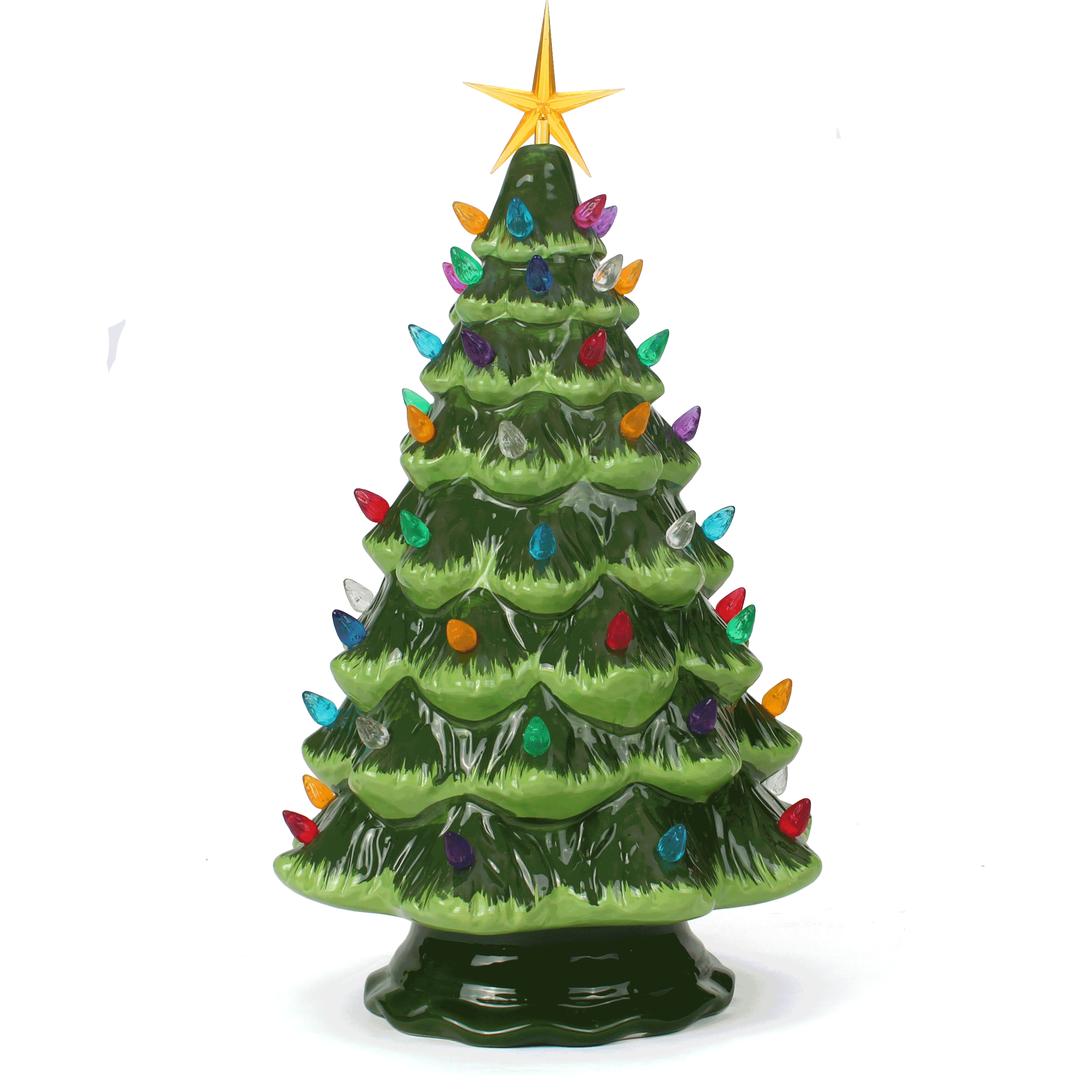 15.5" Green Ceramic Christmas Tree