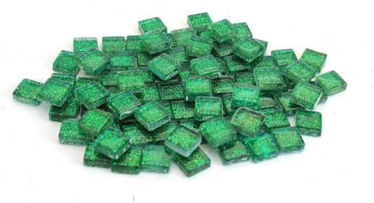 Forest Green Glitter Tile 10 mm