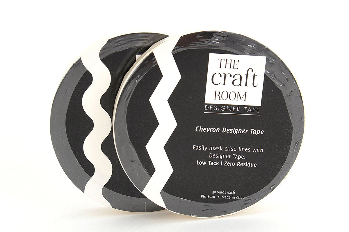 5/8 Inch Chevron and Ric-Rac Designer Tape 2 Rolls Assortment