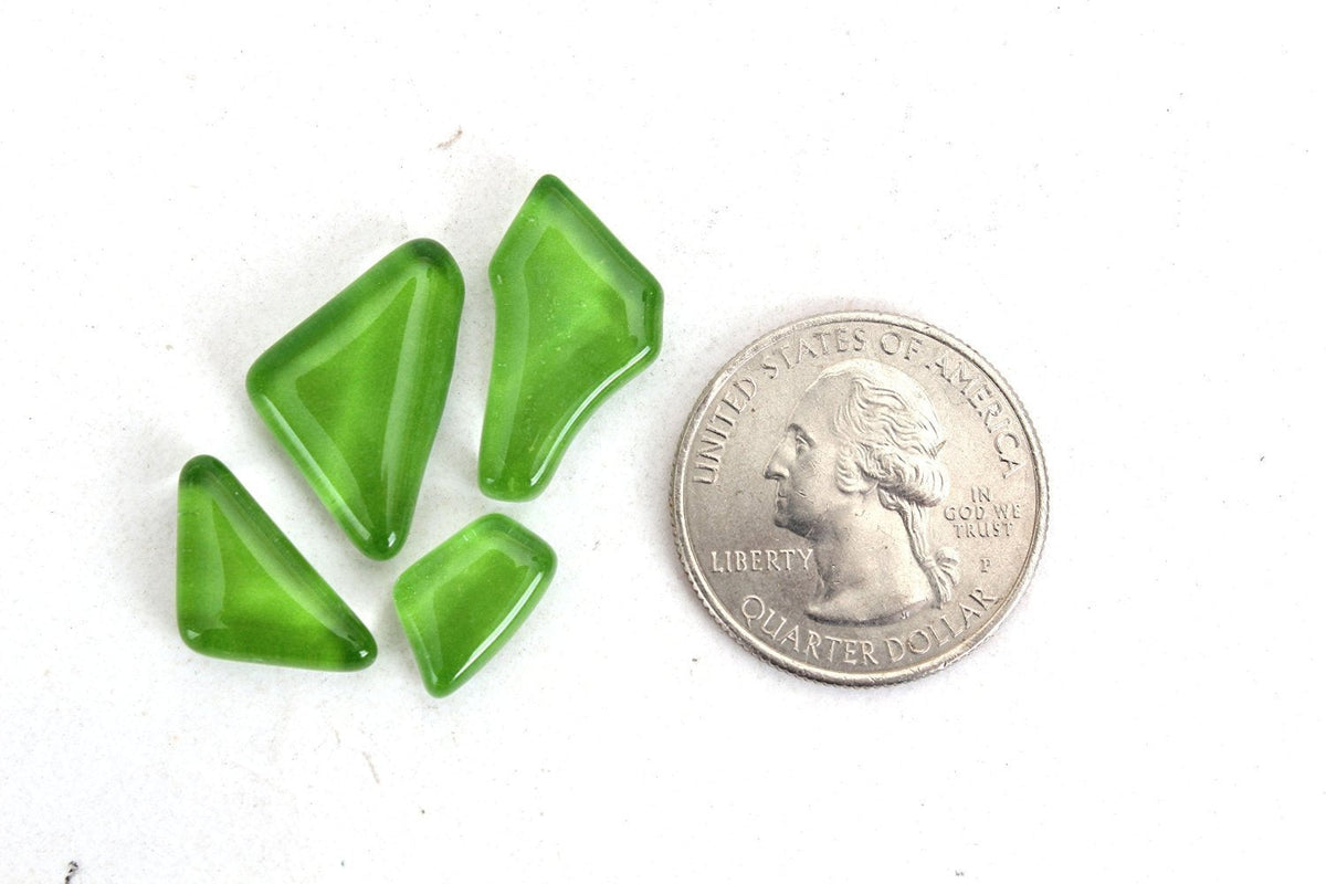 Lime Green Smooth Mosaic Pieces