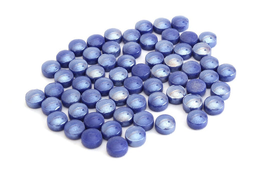 Iridescent Blue Round 12 mm Mosaic Tile