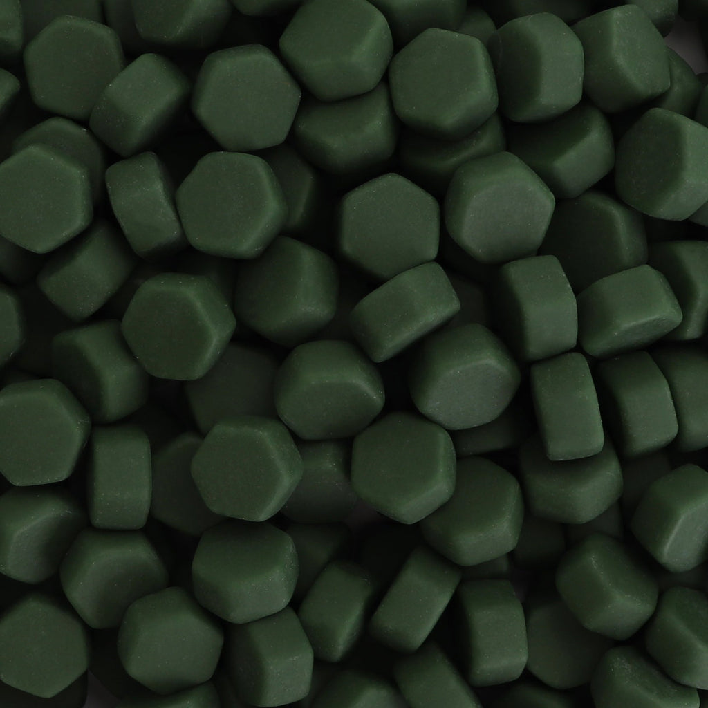 Hexagon Mosaic Tile Pieces 0.4" - Cedar Green - Matte