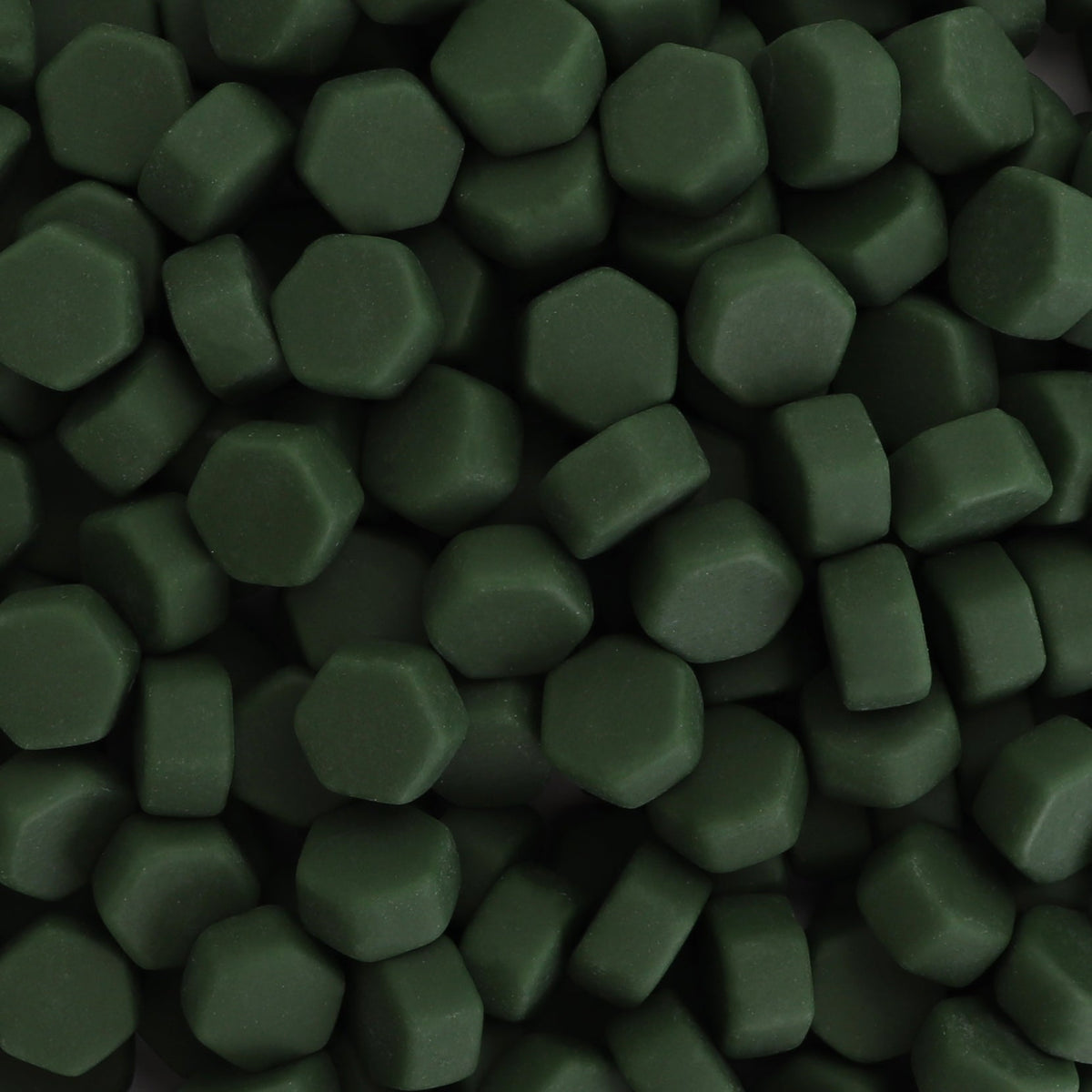 Hexagon Mosaic Tile Pieces 0.4" - Cedar Green - Matte