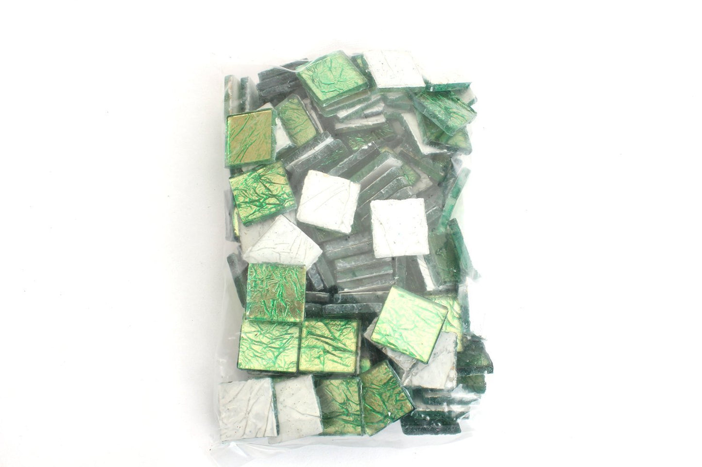 Green 3/4 Inch Foil Mosaic Tile