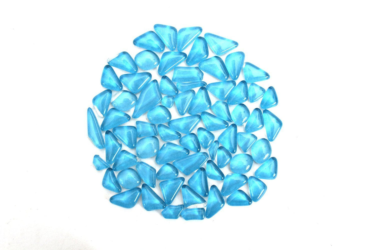 Light Blue Smooth Mosaic Pieces