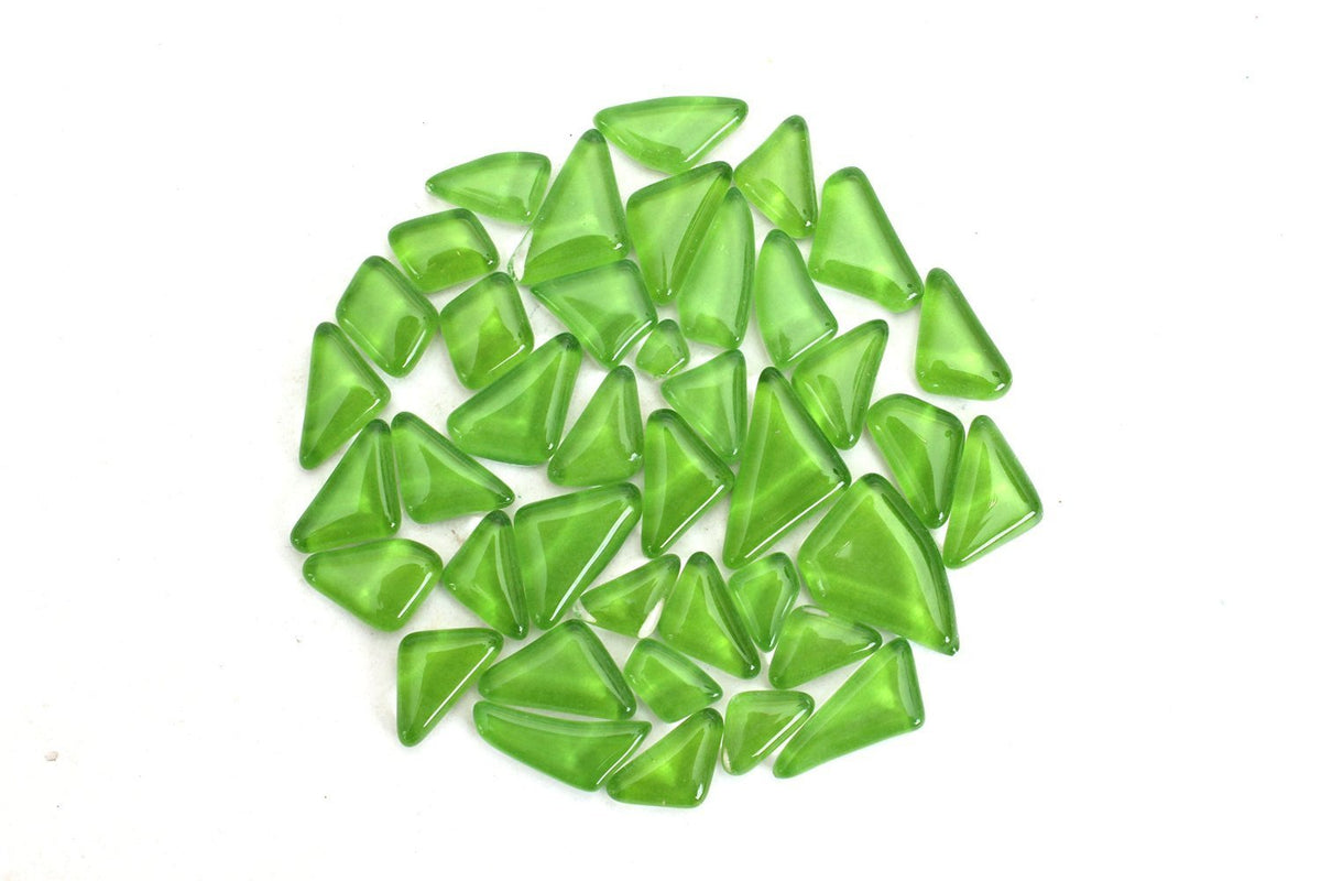Lime Green Smooth Mosaic Pieces