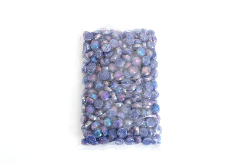 Iridescent Blue Round 12 mm Mosaic Tile