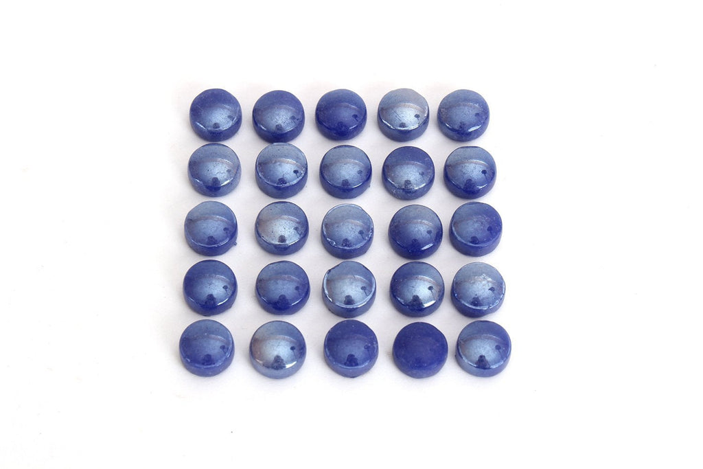 Iridescent Blue Round 12 mm Mosaic Tile
