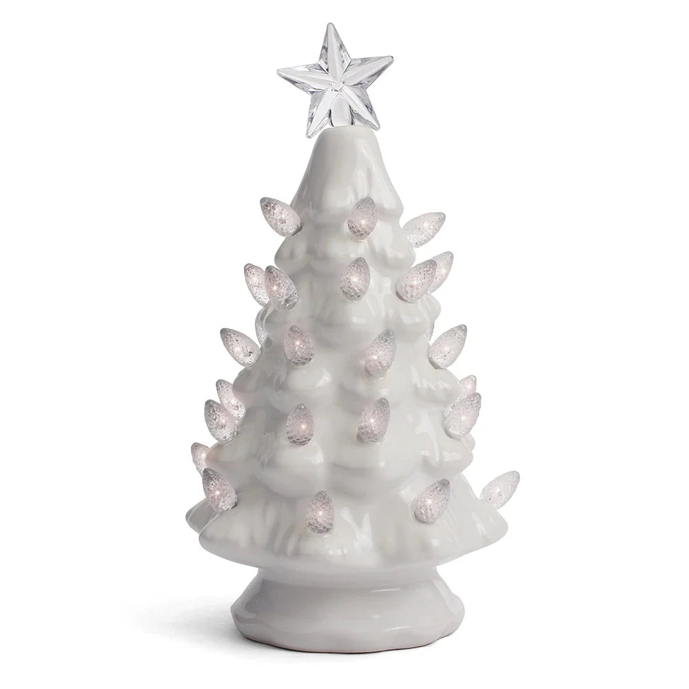 6.75" White Ceramic Christmas Tree