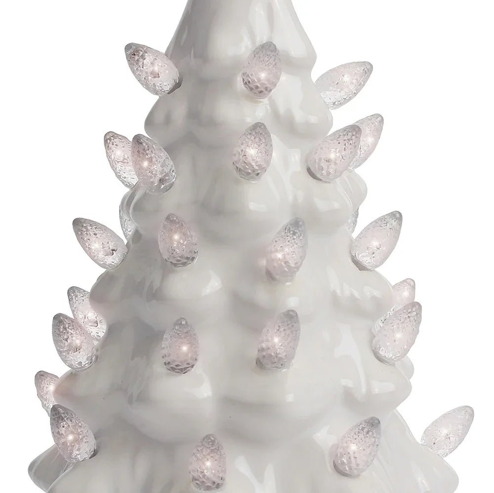 6.75" White Ceramic Christmas Tree