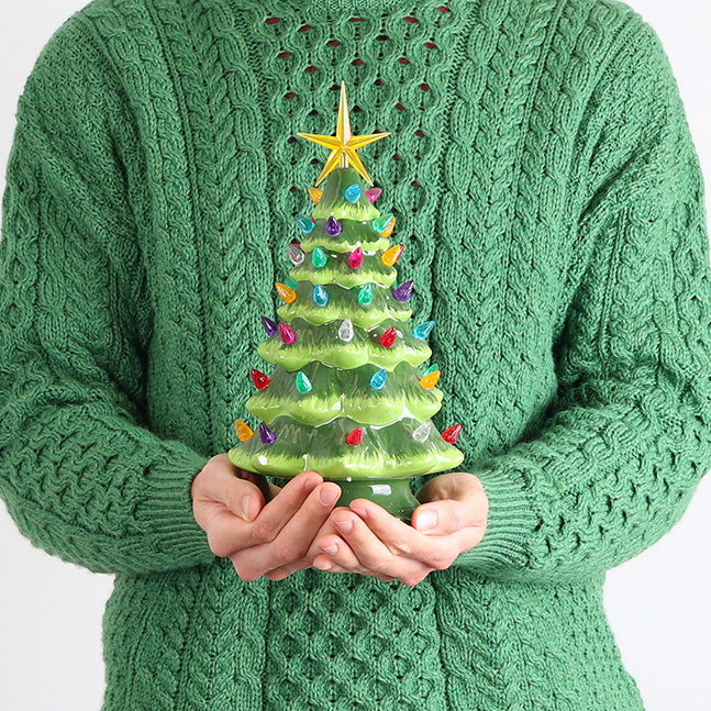 11.5" Green Ceramic Christmas Tree
