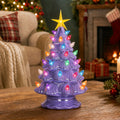 11.5" Pearl Violet Ceramic Christmas Tree