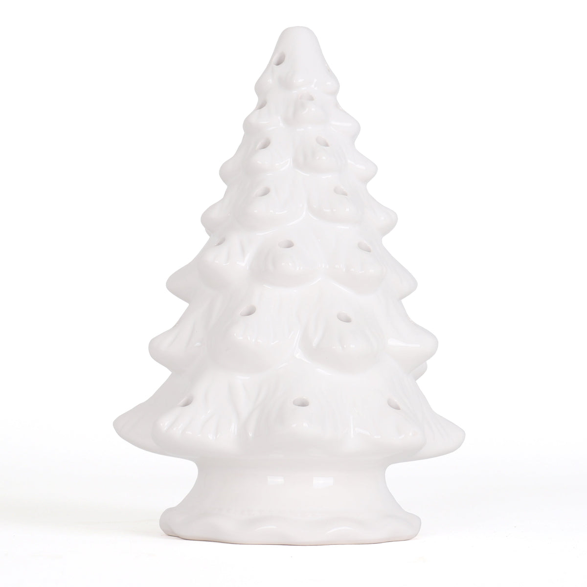 11.5" White Blank Ceramic Christmas Tree