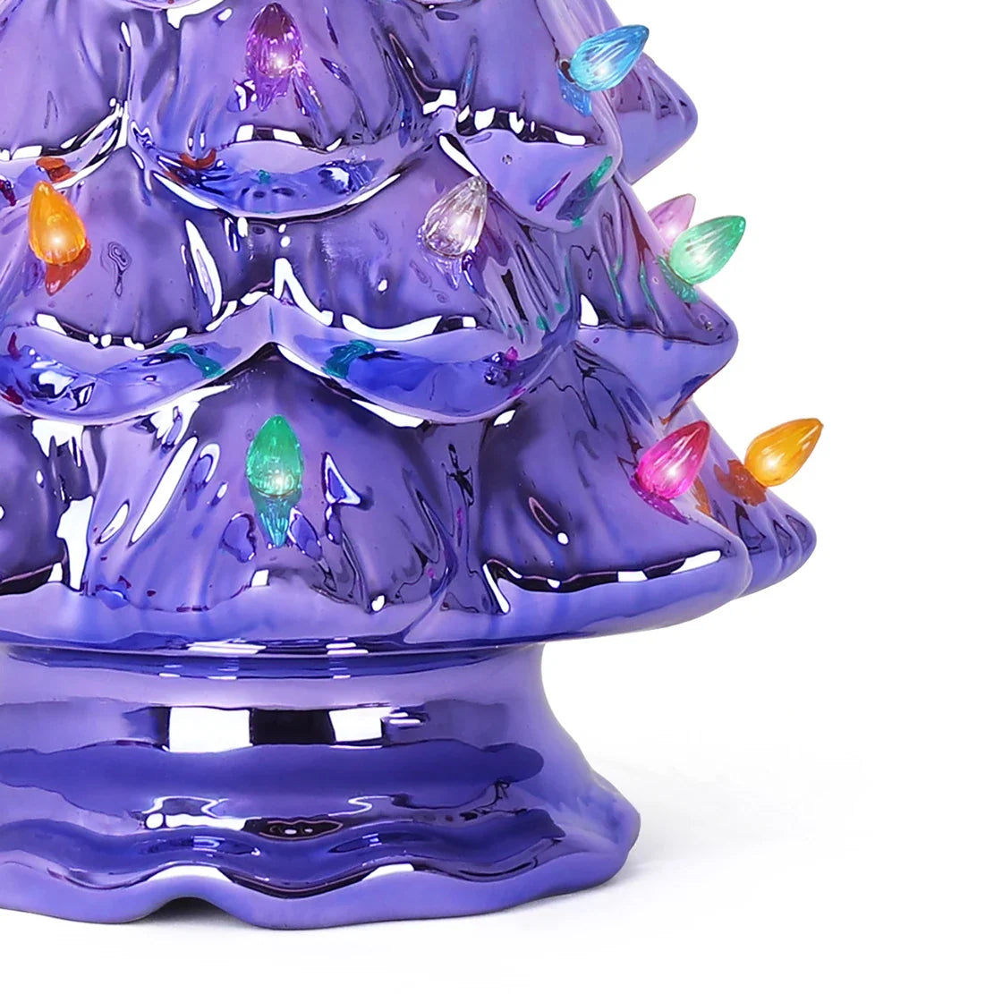 15.5" Pearl Violet Ceramic Christmas Tree