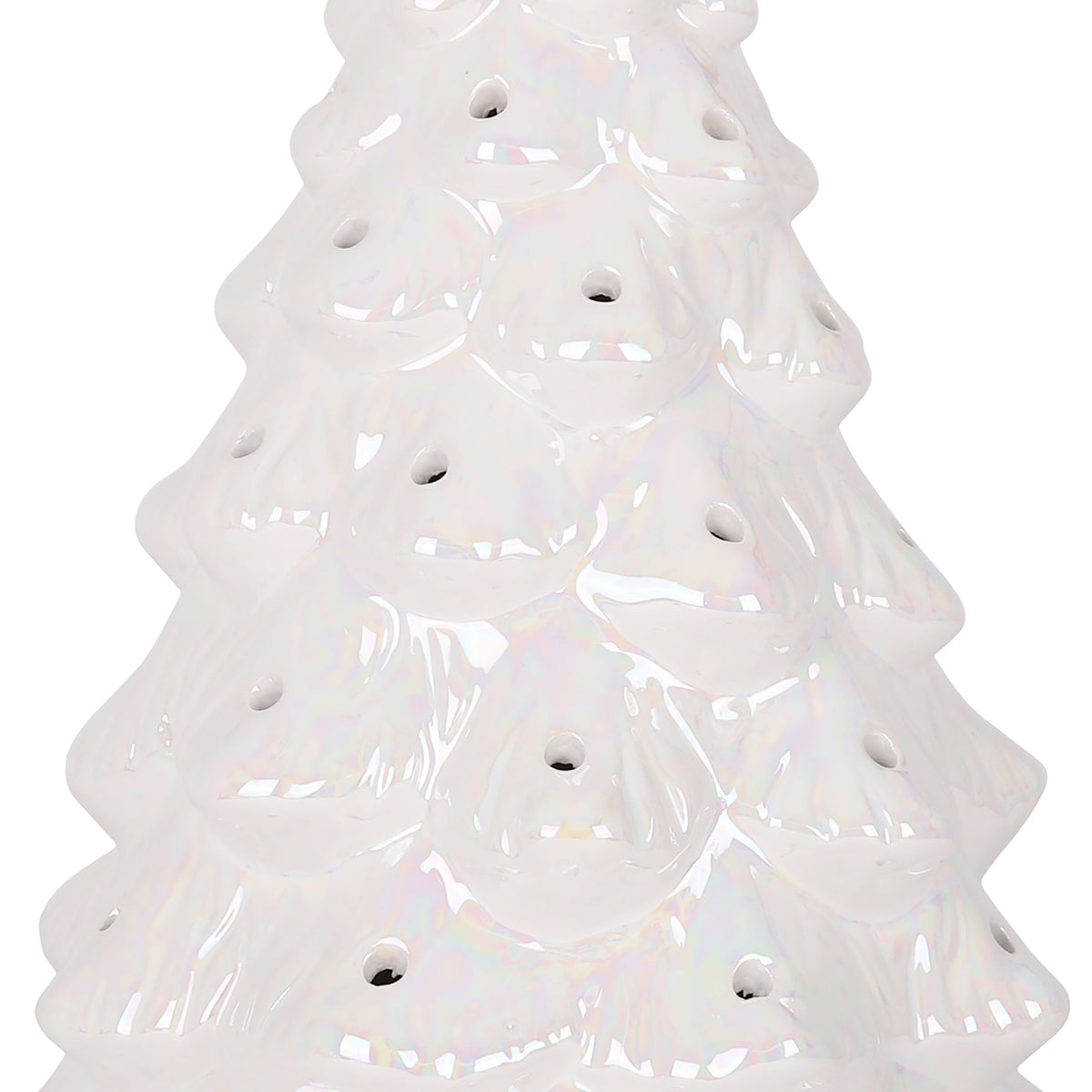 15.5" Pearl White Blank Ceramic Christmas Tree