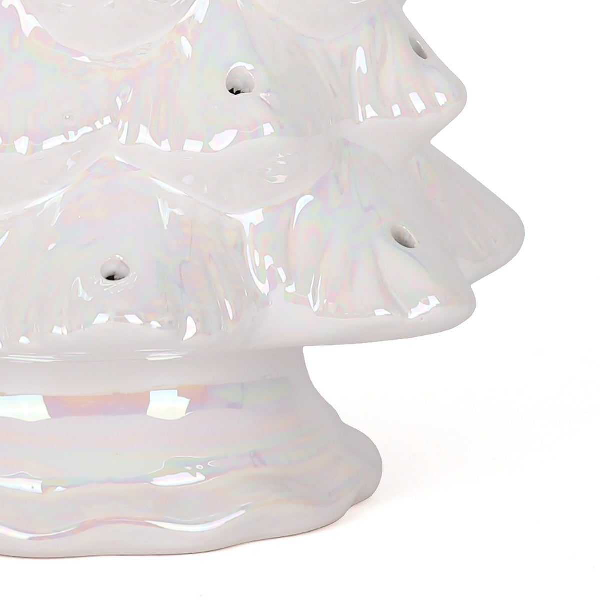 15.5" Pearl White Blank Ceramic Christmas Tree