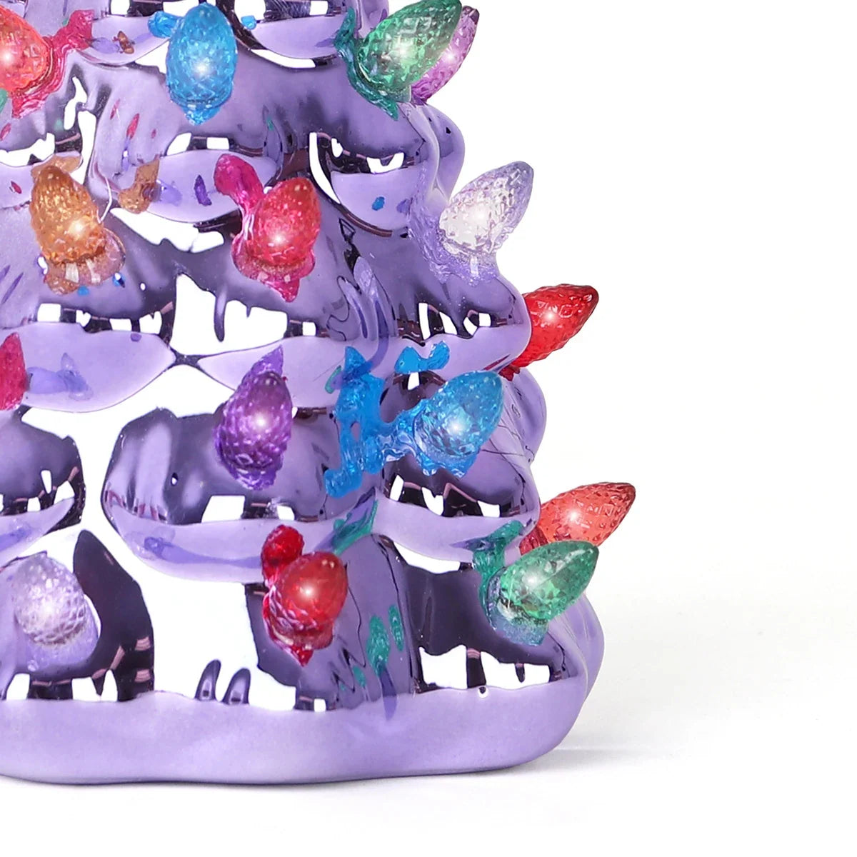 Violet Ceramic Christmas Tree Night Light