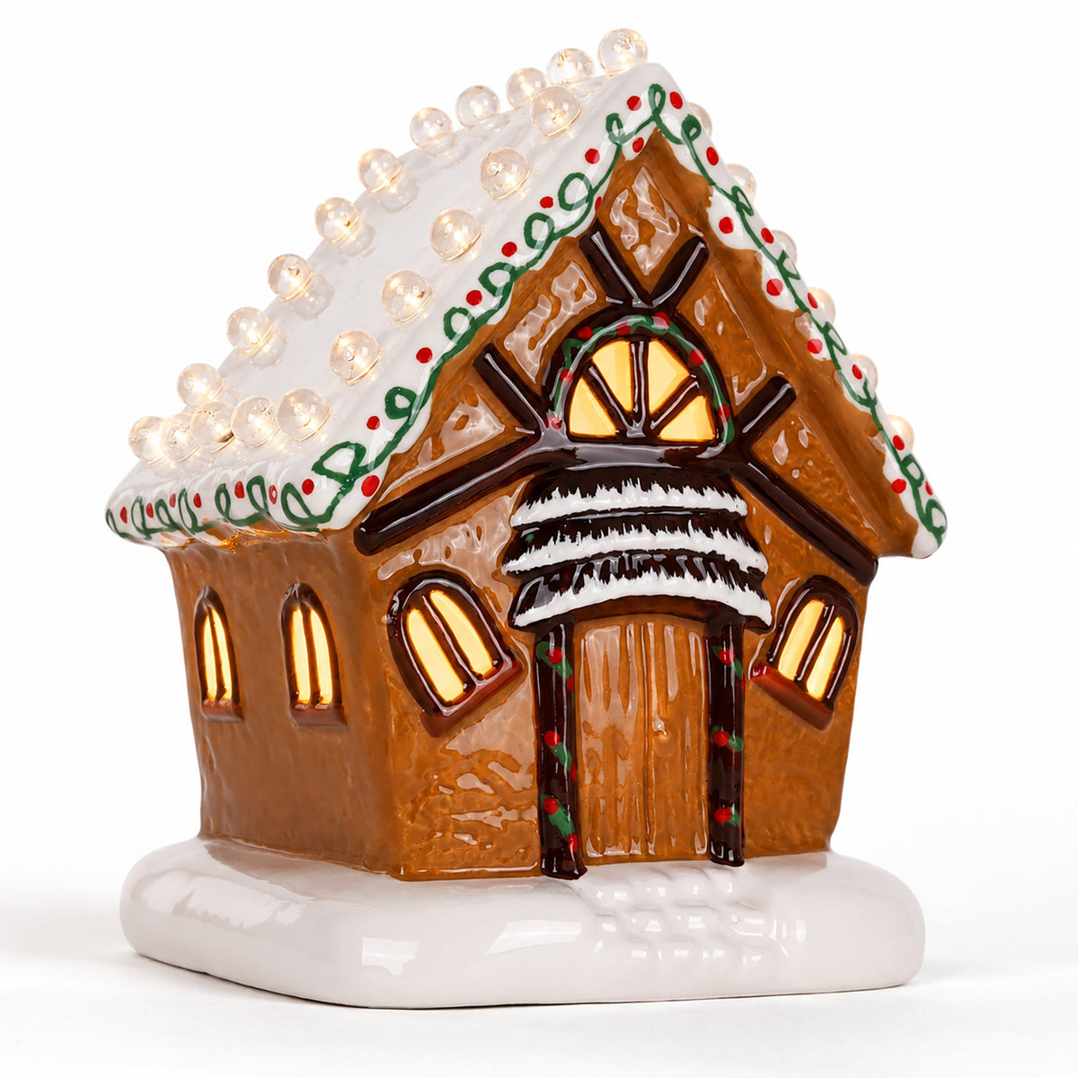 Lighted Ceramic Gingerbread House
