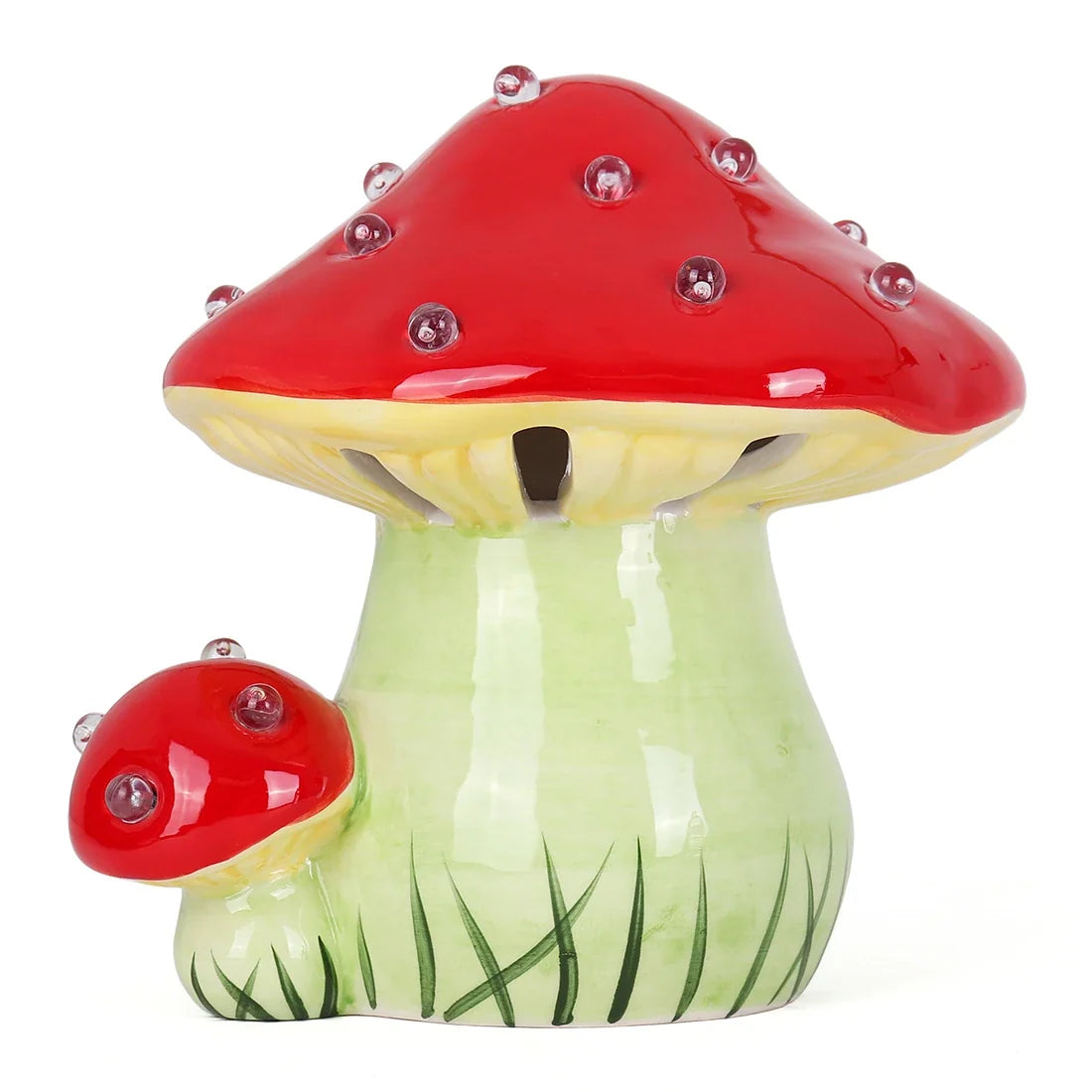 Lighted Ceramic Christmas Mushroom