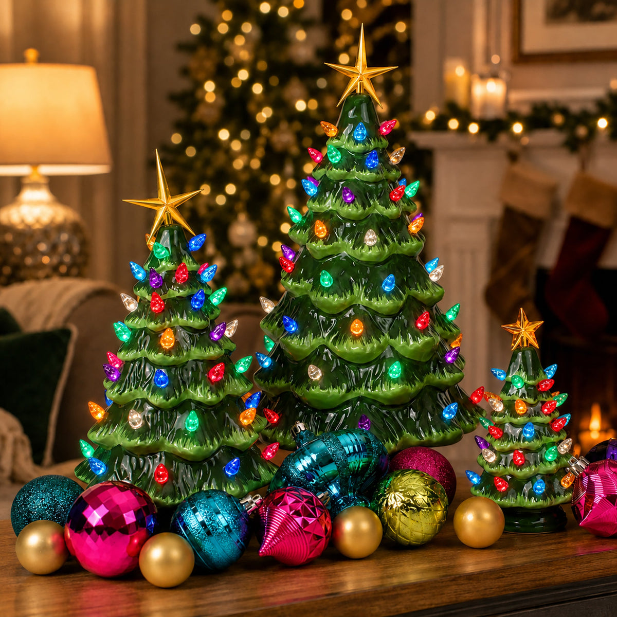 11.5" Green Ceramic Christmas Tree